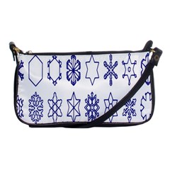 Various Types Of Snowflakes Shoulder Clutch Bag by artworkshop