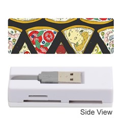 Vector-seamless-pattern-with-italian-pizza-top-view Memory Card Reader (stick) by Pakemis