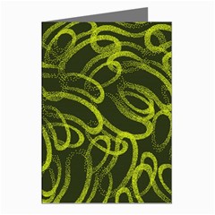 Green-abstract-stippled-repetitive-fashion-seamless-pattern Greeting Cards (pkg Of 8) by Pakemis