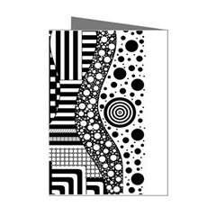 Black And White Mini Greeting Cards (pkg Of 8) by gasi