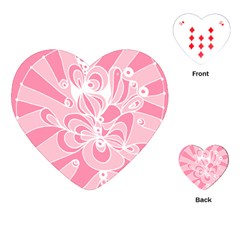 Pink Zendoodle Playing Cards Single Design (heart) by Mazipoodles