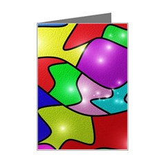 Colorful Abstract Art Mini Greeting Card by gasi