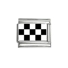 Grid-domino-bank-and-black Italian Charm (9mm) by BangZart