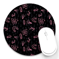 Background Graphic Wallpaper Decor Backdrop Design Art Round Mousepad by Uceng