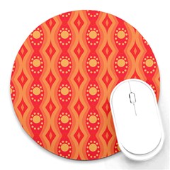 Background Pattern Texture Design Wallpaper Round Mousepad by Uceng