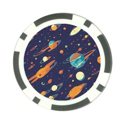 Space Galaxy Planet Universe Stars Night Fantasy Poker Chip Card Guard by Uceng