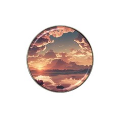 Sunset River Sky Clouds Nature Nostalgic Mountain Hat Clip Ball Marker (10 Pack) by Uceng