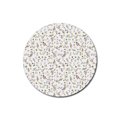 Background Ornamental Pattern Graphic Seamless Rubber Coaster (round) by Uceng