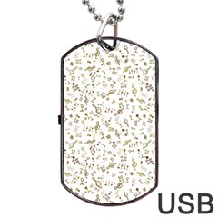 Background Ornamental Pattern Graphic Seamless Dog Tag Usb Flash (one Side) by Uceng