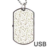 Background Ornamental Pattern Graphic Seamless Dog Tag USB Flash (One Side) Front