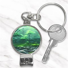 River Forest Woods Nature Rocks Japan Fantasy Nail Clippers Key Chain by Uceng