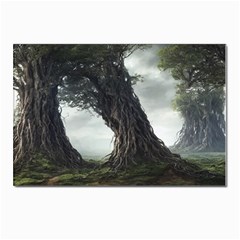 Trees Forest Woods Drawing Fantasy Dream Postcards 5  X 7  (pkg Of 10) by Uceng