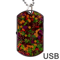 Background Graphic Beautiful Wallpaper Dog Tag Usb Flash (one Side) by Uceng