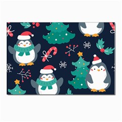 Colorful Funny Christmas Pattern Postcard 4 x 6  (pkg Of 10) by Uceng