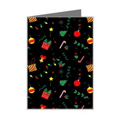 Christmas Pattern Texture Colorful Wallpaper Mini Greeting Card by Uceng