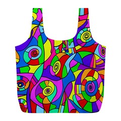 Colorful Stylish Design Full Print Recycle Bag (l) by gasi