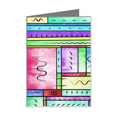 Colorful Pattern Mini Greeting Card by gasi