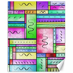 Colorful Pattern Canvas 11  X 14  by gasi