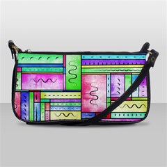 Colorful Pattern Shoulder Clutch Bag by gasi