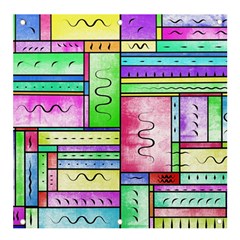 Colorful Pattern Banner And Sign 4  X 4  by gasi