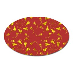 Background Pattern Texture Design Oval Magnet by Ravend