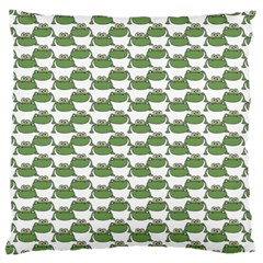 Funny Frog Cartoon Drawing Motif Pattern Standard Flano Cushion Case (one Side) by dflcprintsclothing