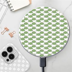 Funny Frog Cartoon Drawing Motif Pattern Wireless Charger by dflcprintsclothing