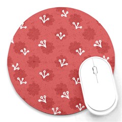 Background Graphic Wallpaper Decor Backdrop Design Art Pink Round Mousepad by Pakemis