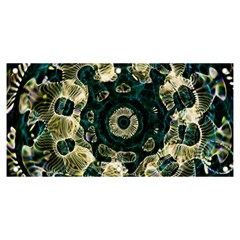 Fractal Glowing Kaleidoscope Wallpaper Art Design Banner And Sign 6  X 3  by Pakemis