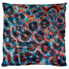 Fractal Black Texture Wallpaper Art Design Art Large Flano Cushion Case (two Sides) by Pakemis