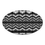 Abstract Geometric Collage Pattern Oval Magnet Front