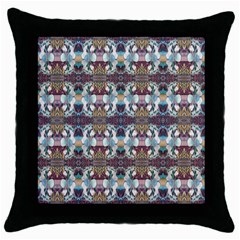 Multicolored Ornate Decorate Pattern Throw Pillow Case (black) by dflcprintsclothing