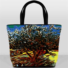 Colorful Verona Olive Tree Bucket Bag by ConteMonfrey