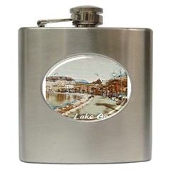 Birds And People On Lake Garda Hip Flask (6 Oz) by ConteMonfrey