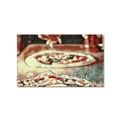 Naples Pizza On The Making Sticker Rectangular (100 Pack) by ConteMonfrey