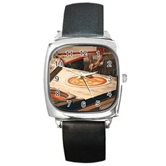 Let`s Make Pizza Square Metal Watch by ConteMonfrey