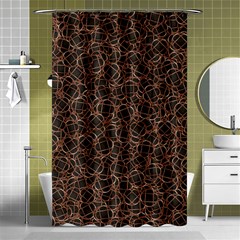 Random Abstract Geometry Motif Pattern Shower Curtain 48  X 72  (small)  by dflcprintsclothing