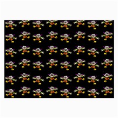 Dancing Clowns Black Large Glasses Cloth by TetiBright