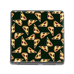 Pizza Slices Pattern Green Memory Card Reader (square 5 Slot) by TetiBright