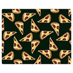 Pizza Slices Pattern Green Premium Plush Fleece Blanket (Medium) 60 x50  Blanket Front