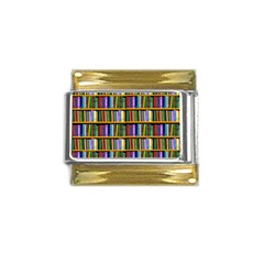 Books On A Shelf Gold Trim Italian Charm (9mm) by TetiBright