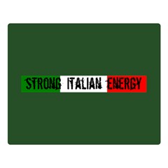 Strong Italian Energy  One Side Premium Plush Fleece Blanket (large) by ConteMonfrey