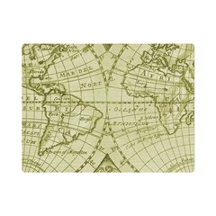 Vintage Mapa Mundi  One Side Premium Plush Fleece Blanket (mini) by ConteMonfrey