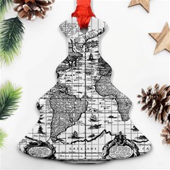 Antique Mapa Mundi Revisited Ornament (christmas Tree)  by ConteMonfrey