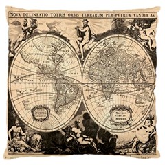 World Map - Nova Delineatio Totius Orbis Terrarum -  1659-1733 Standard Premium Plush Fleece Cushion Case (two Sides) by ConteMonfrey