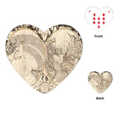 Mapa Mundi - 1774 Playing Cards Single Design (heart) by ConteMonfrey