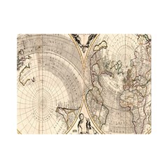 Mapa Mundi - 1774 One Side Premium Plush Fleece Blanket (mini) by ConteMonfrey