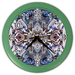 Marbling Blend  Color Wall Clock by kaleidomarblingart