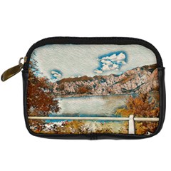 Side Way To Lake Garda, Italy  Digital Camera Leather Case by ConteMonfrey