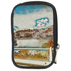 Side Way To Lake Garda, Italy  Compact Camera Leather Case by ConteMonfrey